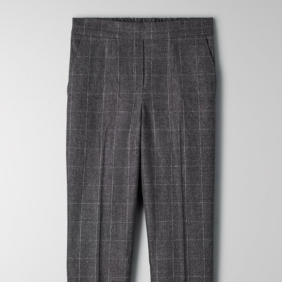 Babaton Pants - Aritzia Babaton Conan wool pant in charcoal check